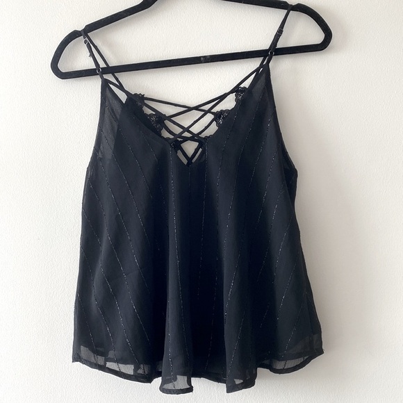 Astr The Label Lace Up Camisole in Black - Picture 9 of 9